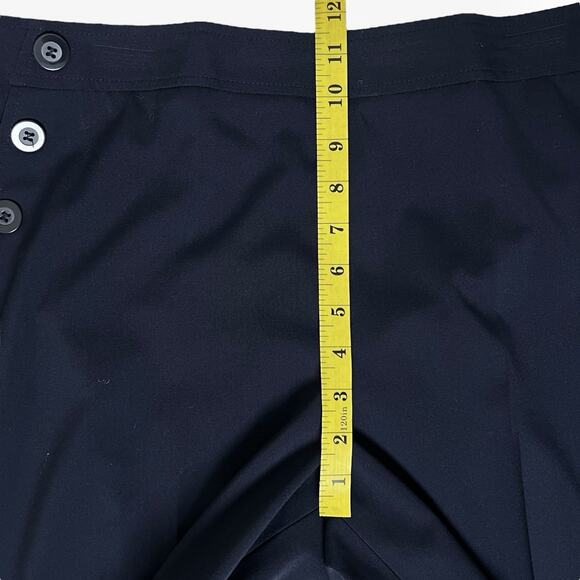Judith Hart Womens Capri Pants Size Petite 14 Navy Blue Cuffs Side Zip Nautical - Picture 9 of 12